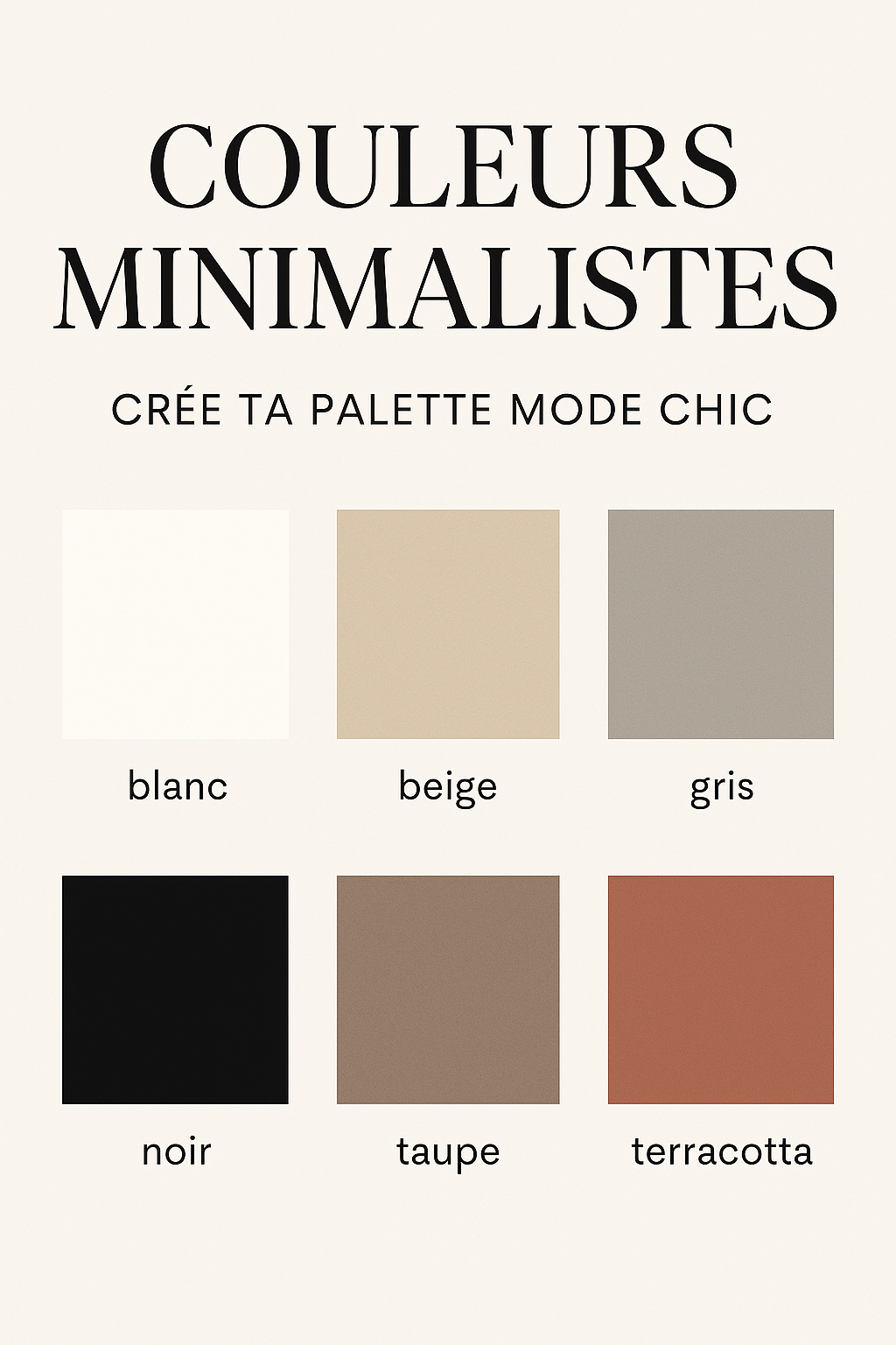 La palette de couleurs minimalistes que tout le monde devrait avoir